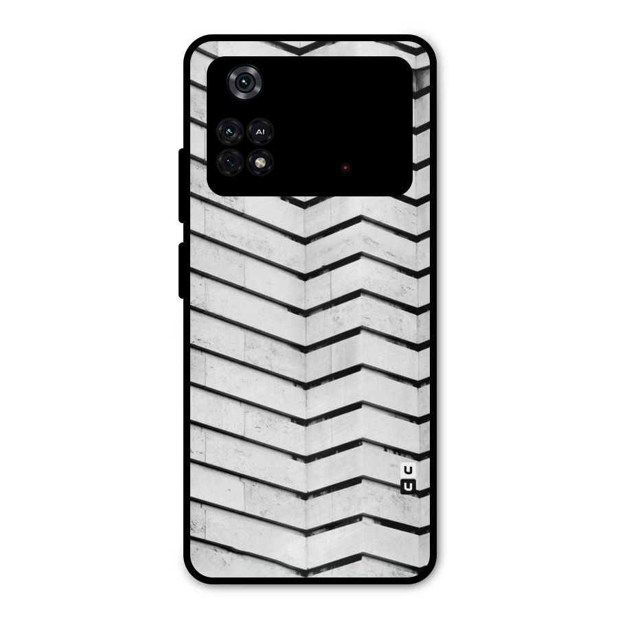Wall Zig Zag Metal Back Case for Poco M4 Pro 4G