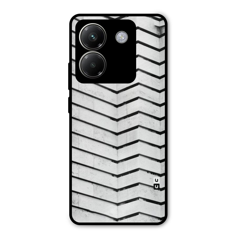 Wall Zig Zag Metal Back Case for Poco M7 Pro 5G
