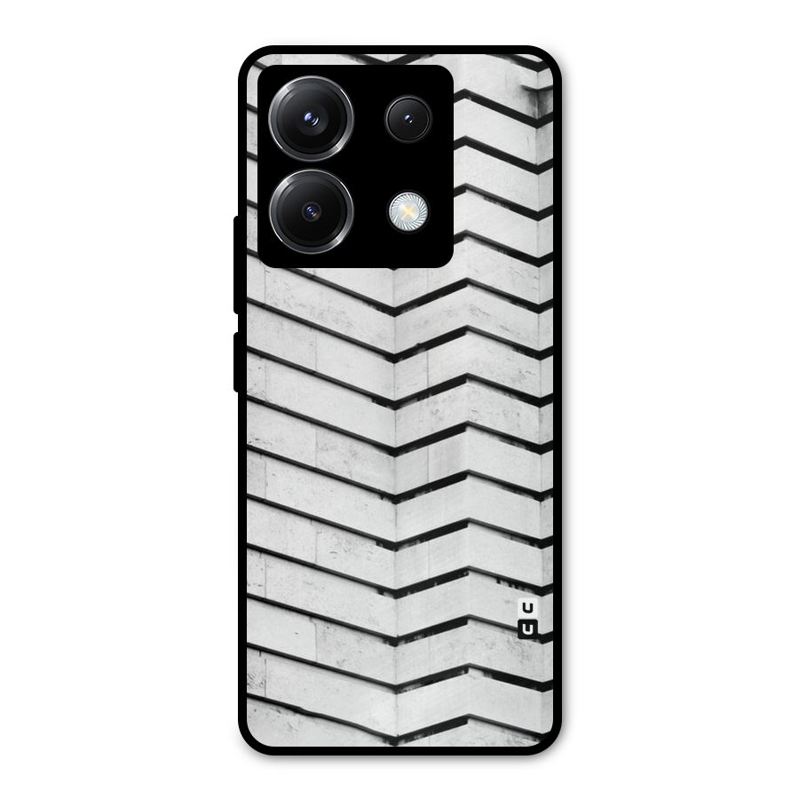 Wall Zig Zag Metal Back Case for Poco X6