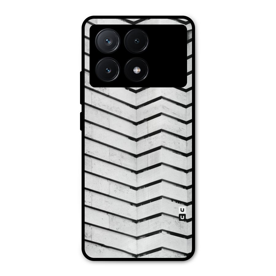 Wall Zig Zag Metal Back Case for Poco X6 Pro