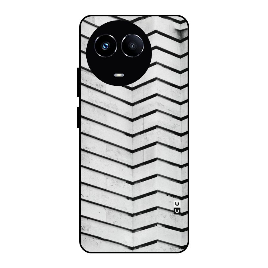 Wall Zig Zag Metal Back Case for Realme 11X