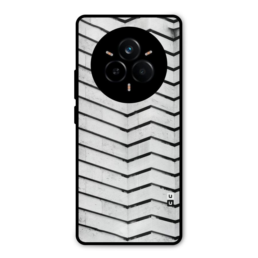 Wall Zig Zag Metal Back Case for Realme 14 Pro