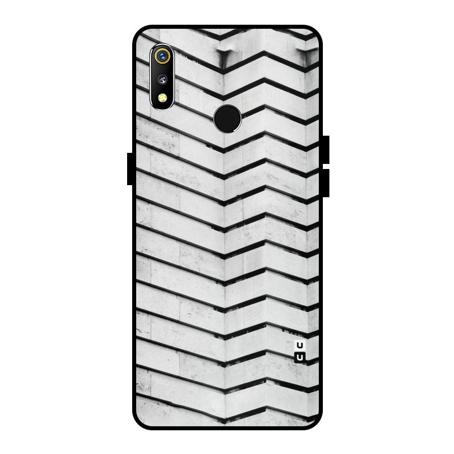 Wall Zig Zag Metal Back Case for Realme 3i