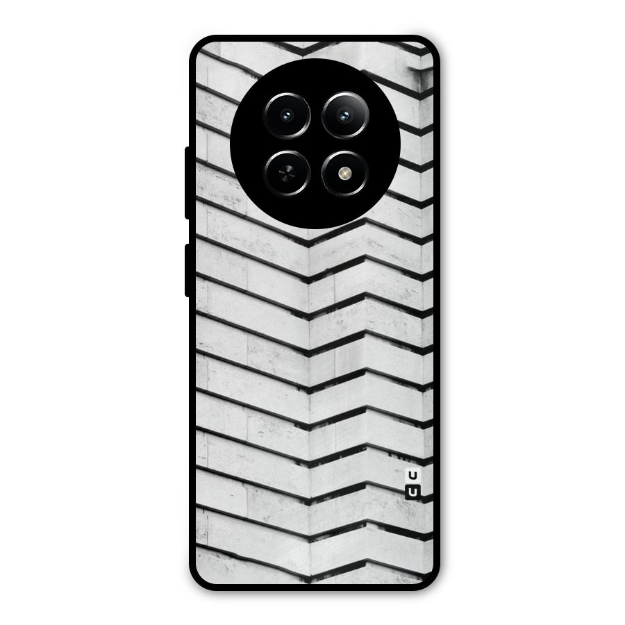 Wall Zig Zag Metal Back Case for Realme Narzo 70x 5G