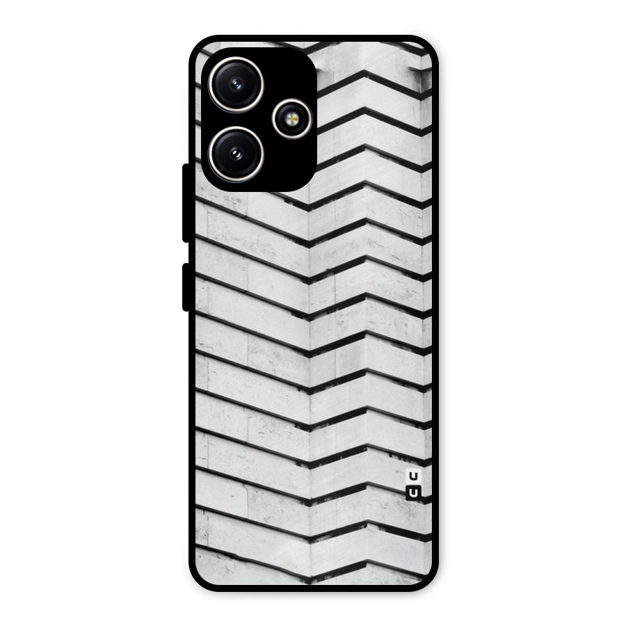 Wall Zig Zag Metal Back Case for Redmi 12 5G