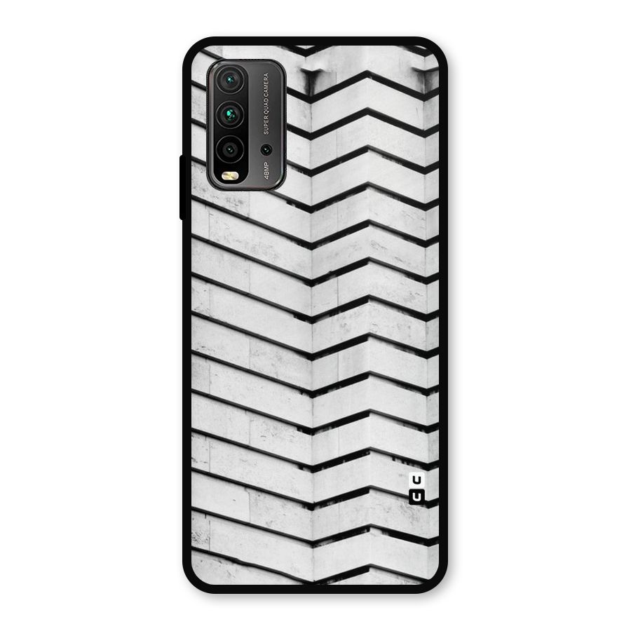 Wall Zig Zag Metal Back Case for Redmi 9 Power