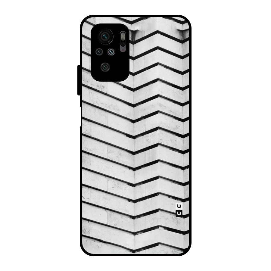 Wall Zig Zag Metal Back Case for Redmi Note 10S