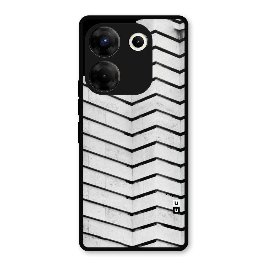 Wall Zig Zag Metal Back Case for Tecno Camon 20