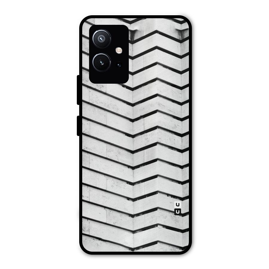 Wall Zig Zag Metal Back Case for Vivo T1 5G