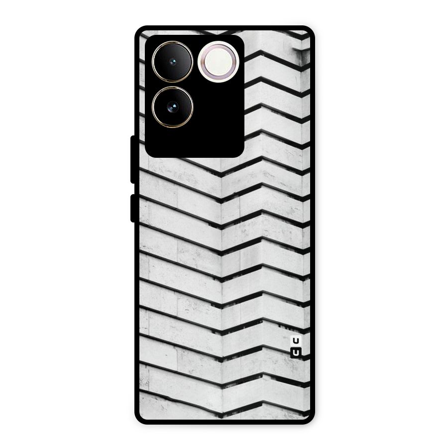 Wall Zig Zag Metal Back Case for Vivo T2 Pro