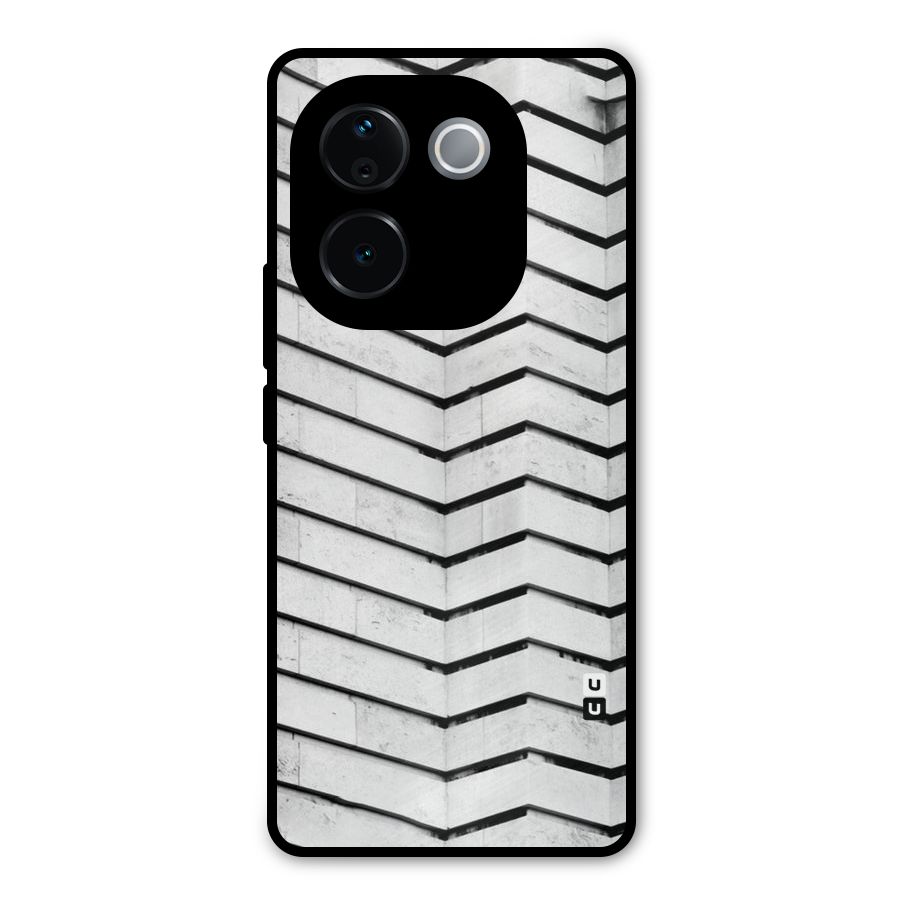 Wall Zig Zag Metal Back Case for Vivo T3 Pro
