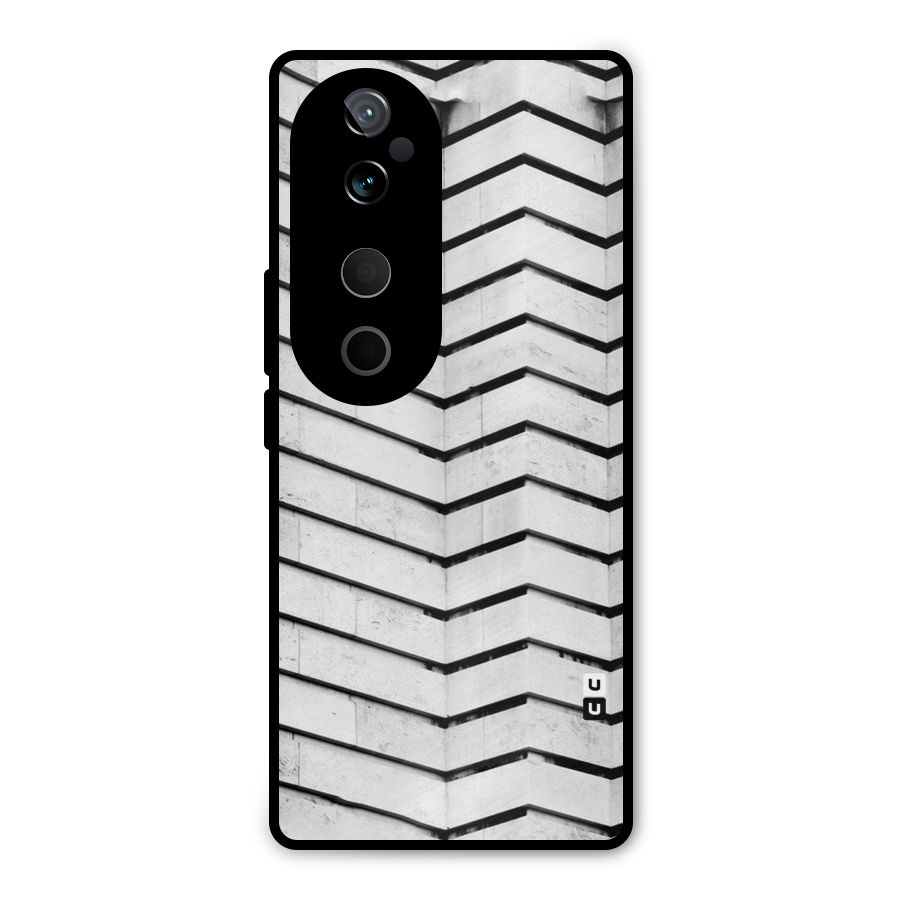 Wall Zig Zag Metal Back Case for Vivo T3 Ultra