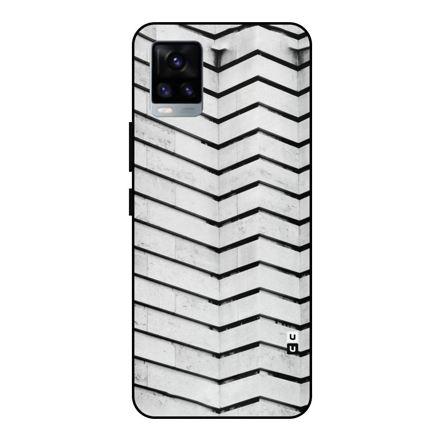 Wall Zig Zag Metal Back Case for Vivo V20