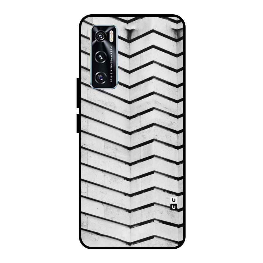 Wall Zig Zag Metal Back Case for Vivo V20 SE