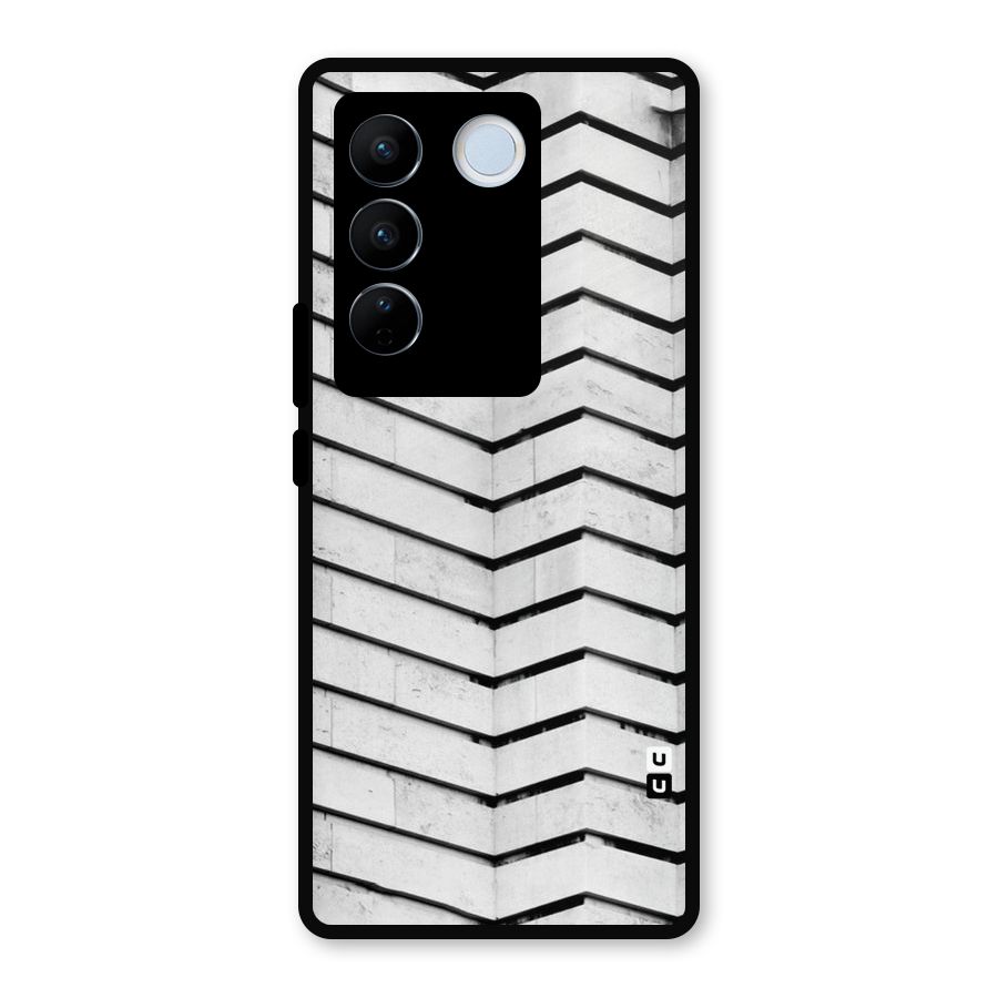 Wall Zig Zag Metal Back Case for Vivo V27