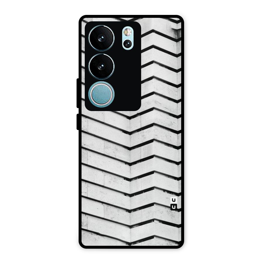 Wall Zig Zag Metal Back Case for Vivo V29