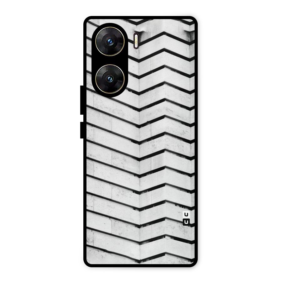 Wall Zig Zag Metal Back Case for Vivo V29e