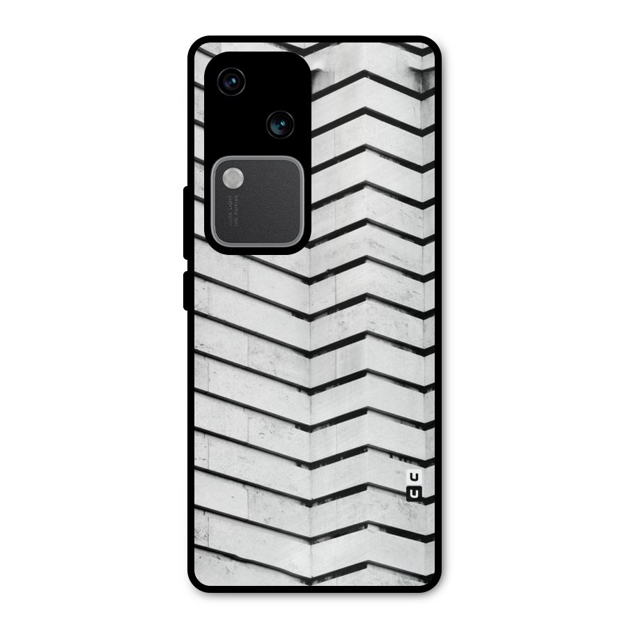 Wall Zig Zag Metal Back Case for Vivo V30