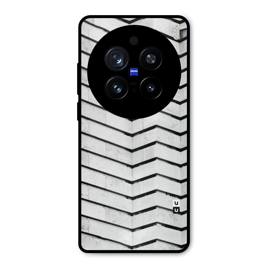 Wall Zig Zag Metal Back Case for Vivo X200 Pro