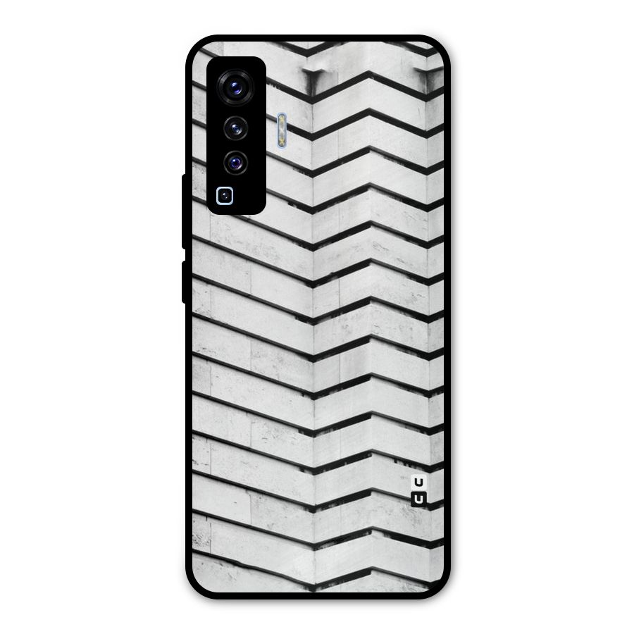 Wall Zig Zag Metal Back Case for Vivo X50