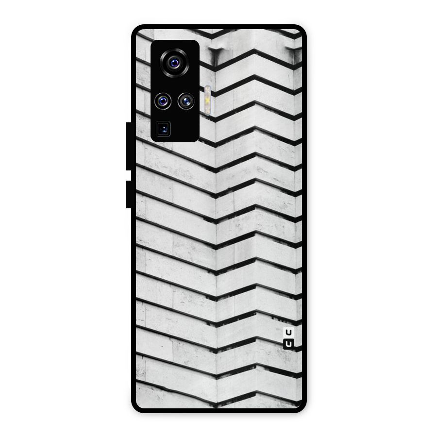 Wall Zig Zag Metal Back Case for Vivo X50 Pro