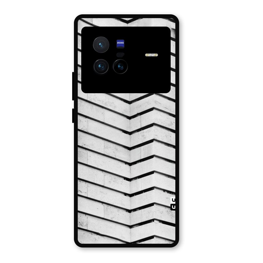 Wall Zig Zag Metal Back Case for Vivo X80