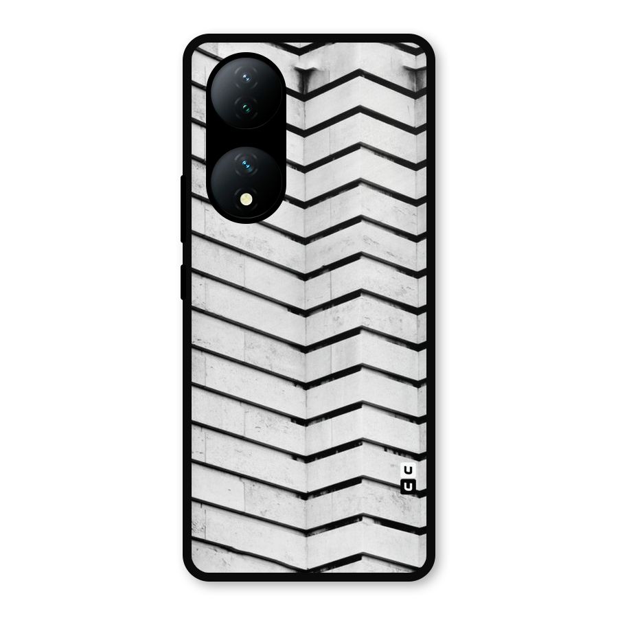 Wall Zig Zag Metal Back Case for Vivo Y100a
