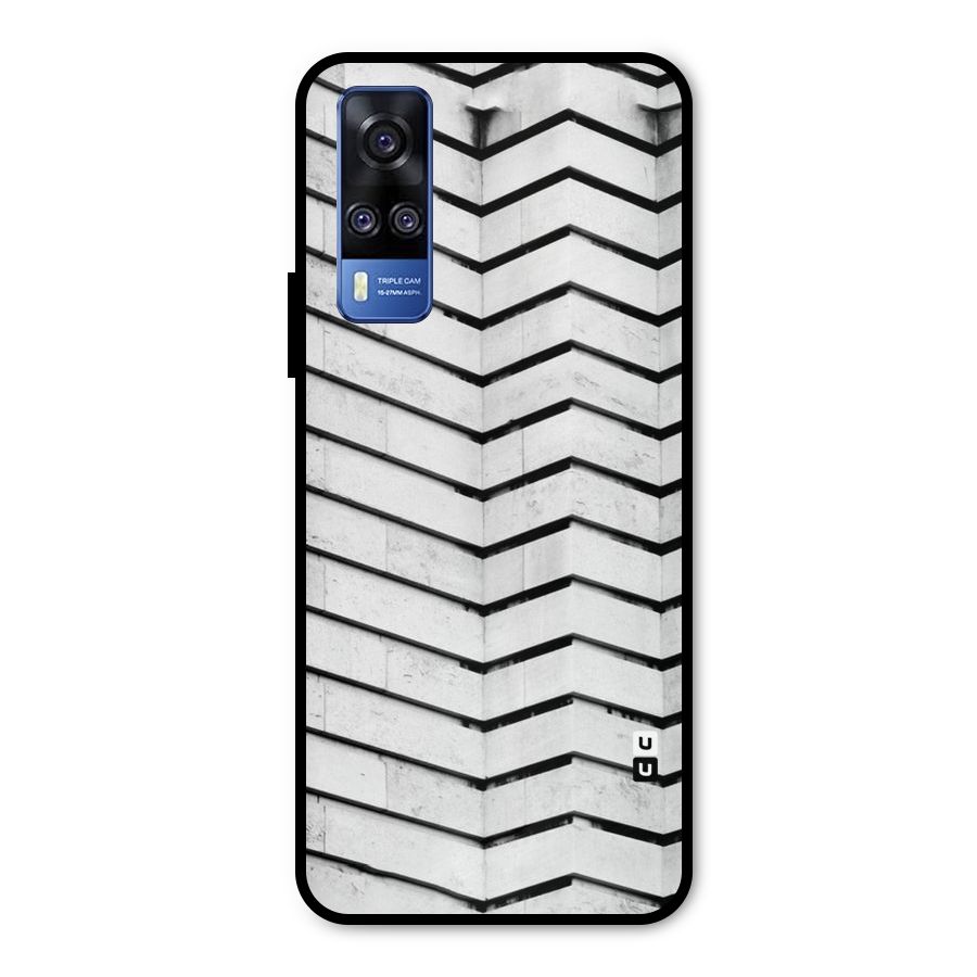 Wall Zig Zag Metal Back Case for Vivo Y51A
