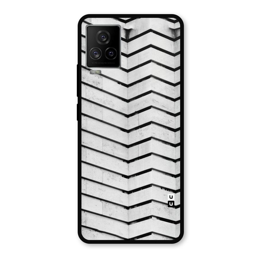 Wall Zig Zag Metal Back Case for iQOO 7 Legend 5G