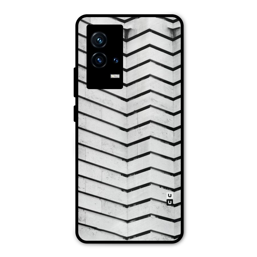 Wall Zig Zag Metal Back Case for iQOO 9 5G
