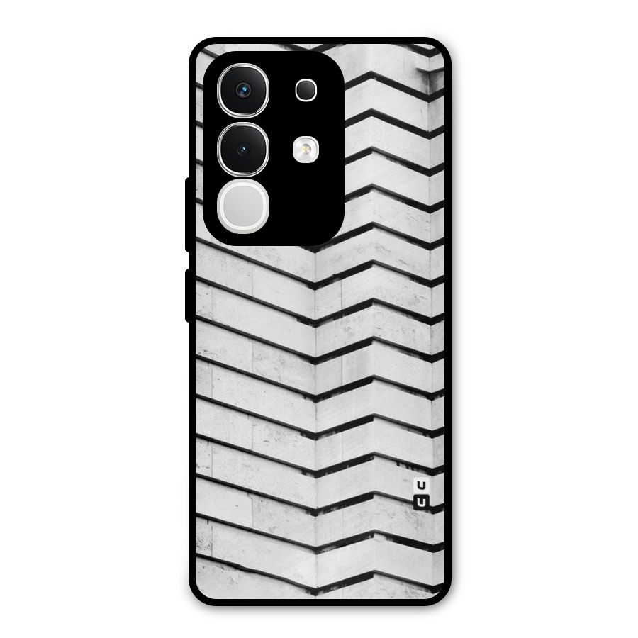 Wall Zig Zag Metal Back Case for iQOO Z10x