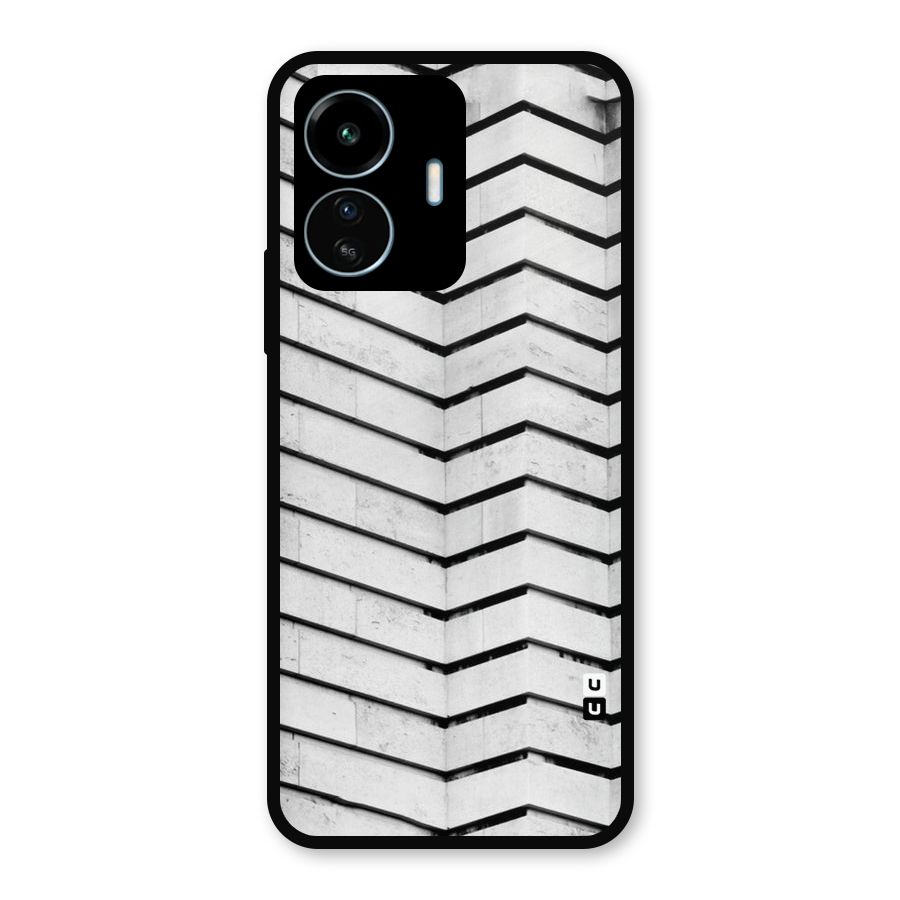 Wall Zig Zag Metal Back Case for vivo iQOO Z6 Lite 5G