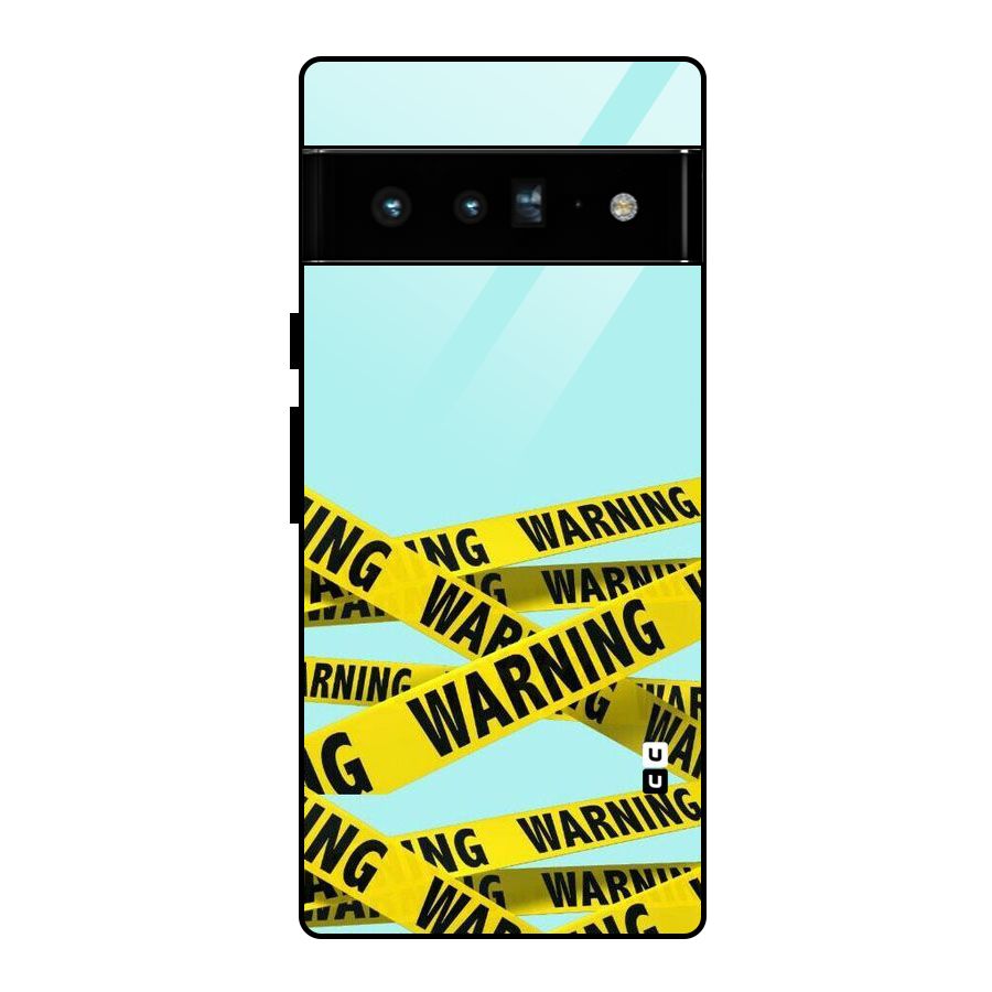 Warning Design Glass Back Case for Google Pixel 6 Pro