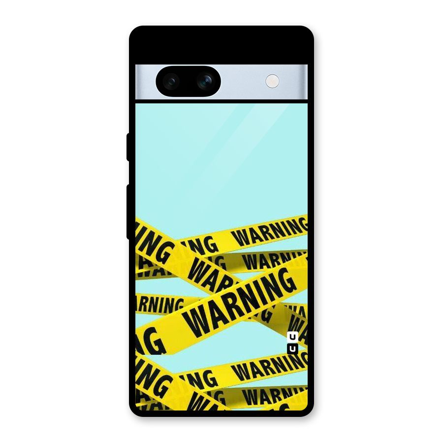 Warning Design Glass Back Case for Google Pixel 7a