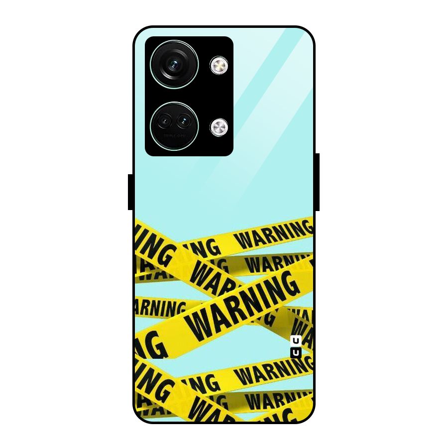 Warning Design Glass Back Case for Oneplus Nord 3