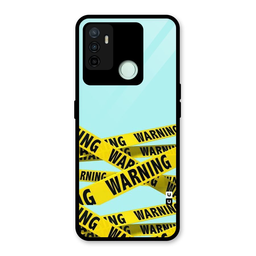 Warning Design Glass Back Case for Oppo A53