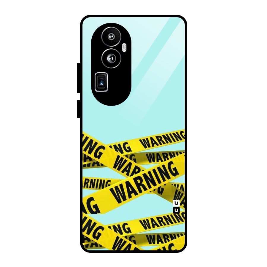 Warning Design Glass Back Case for Oppo Reno10 Pro Plus