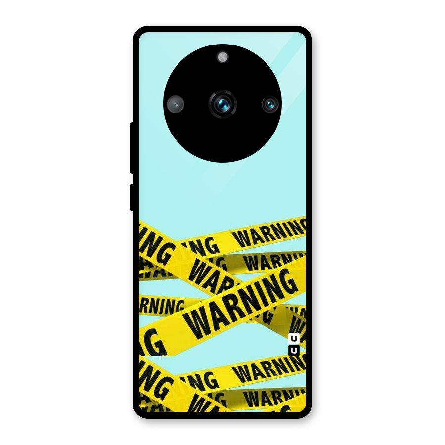 Warning Design Glass Back Case for Realme Narzo 60 Pro