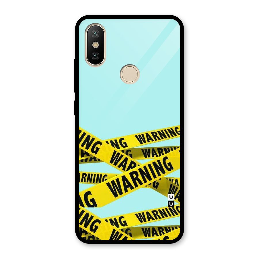 Warning Design Glass Back Case for Redmi A2