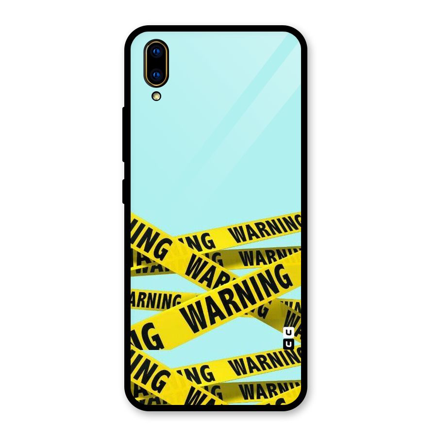 Warning Design Glass Back Case for Vivo V11 Pro