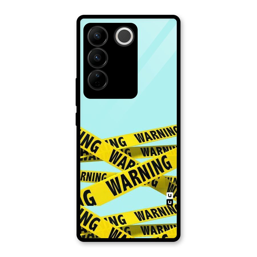 Warning Design Glass Back Case for Vivo V27 Pro
