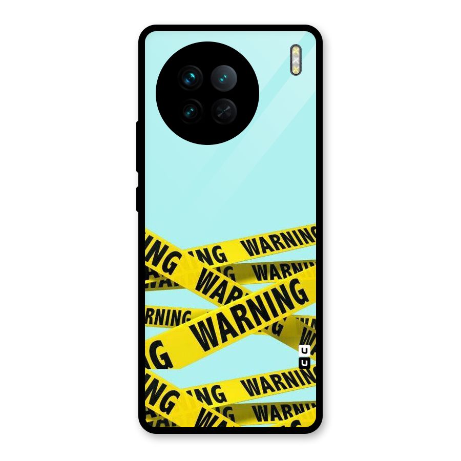 Warning Design Glass Back Case for Vivo X90