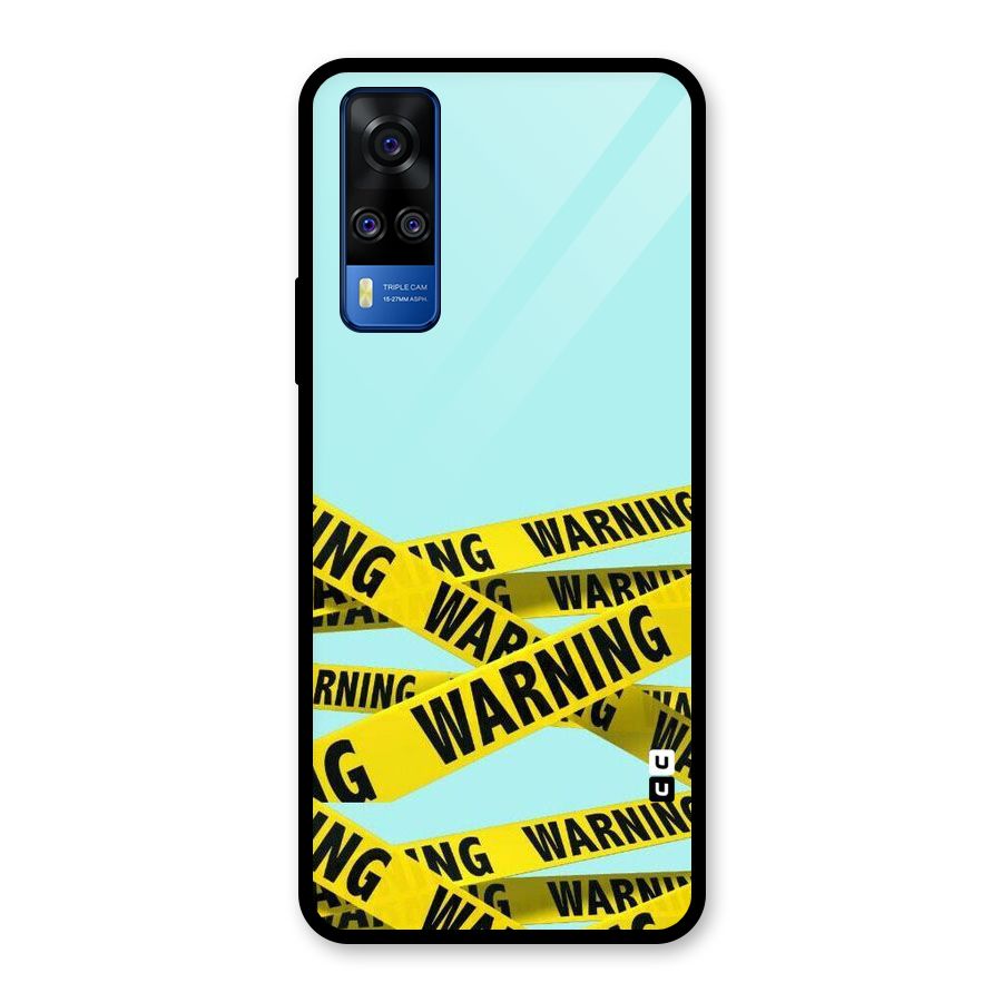 Warning Design Glass Back Case for Vivo Y31