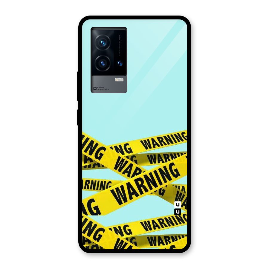 Warning Design Glass Back Case for iQOO 9 5G