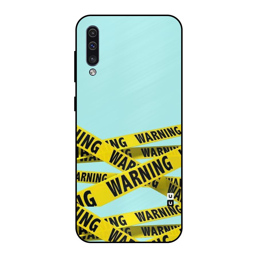 Warning Design Metal Back Case for Galaxy A50