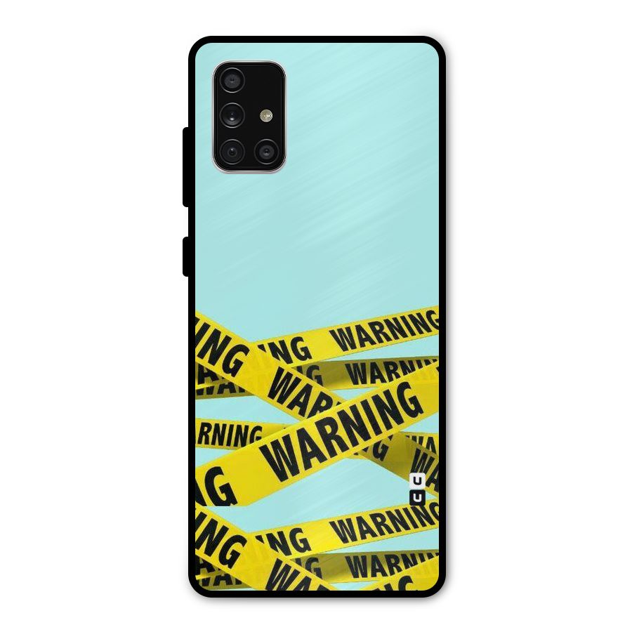 Warning Design Metal Back Case for Galaxy A71