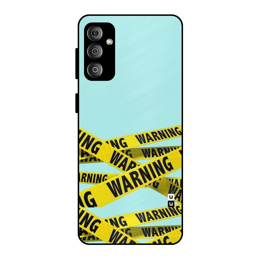 Warning Design Metal Back Case for Galaxy F23