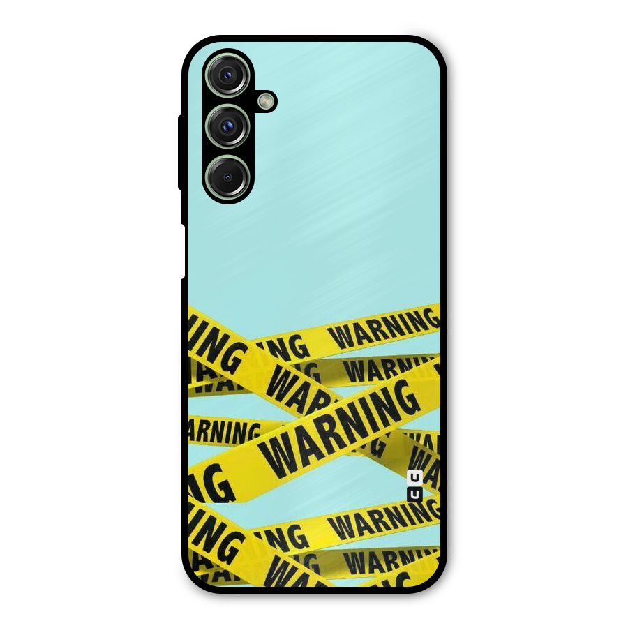 Warning Design Metal Back Case for Galaxy F34