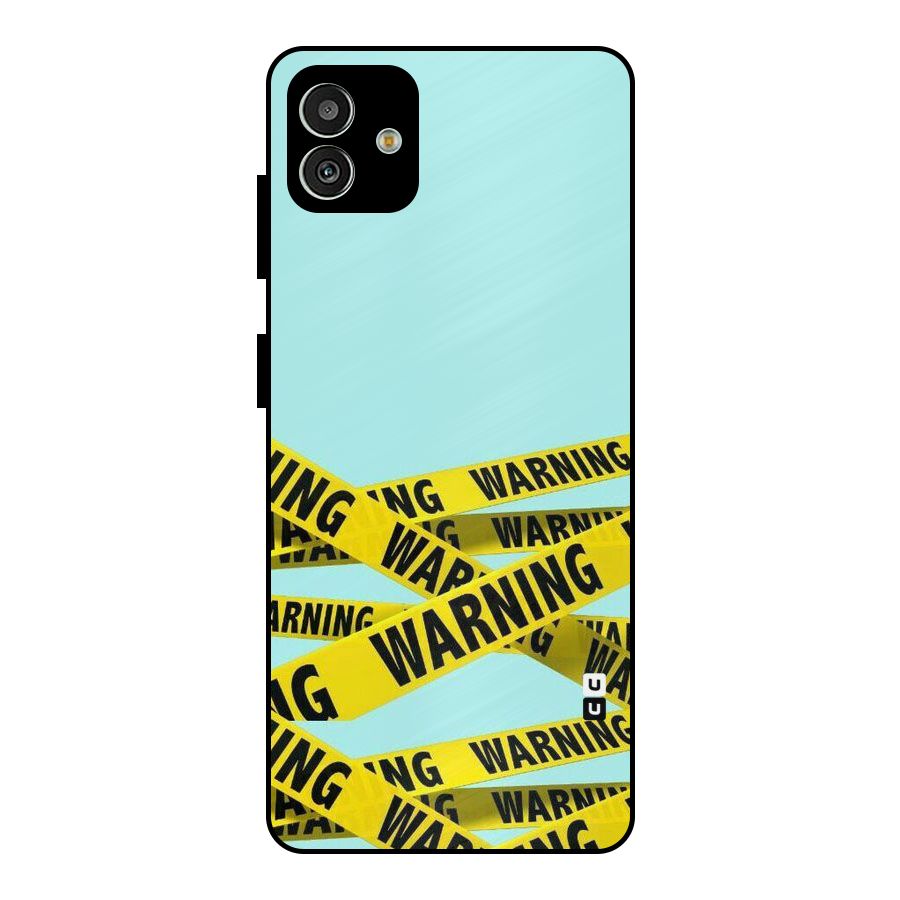 Warning Design Metal Back Case for Galaxy M13 5G