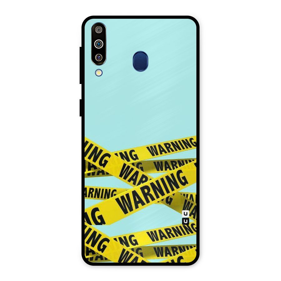 Warning Design Metal Back Case for Galaxy M30